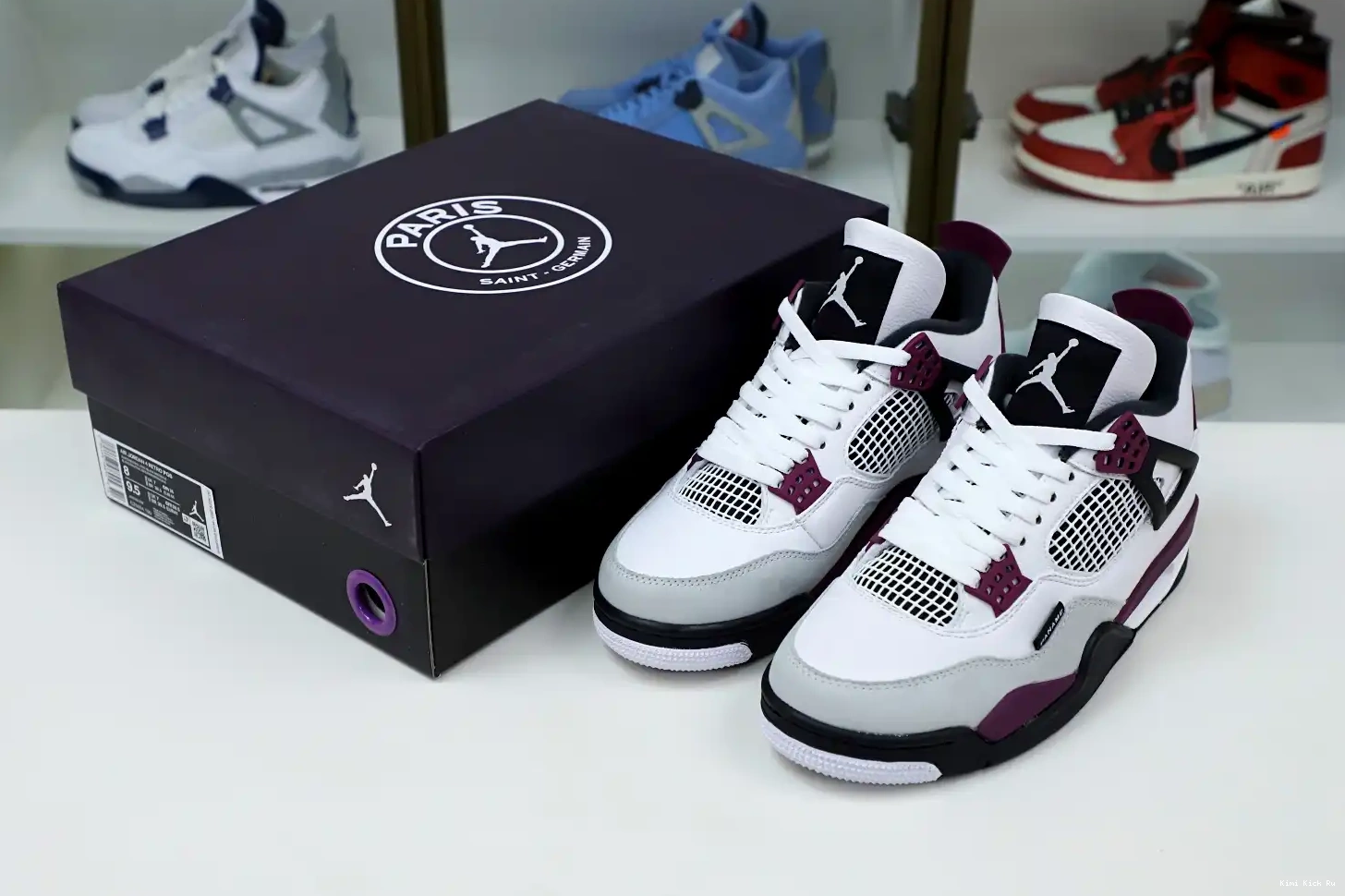 'BORDEAUX' JORDAN PARIS JORDAN AIR 4 RETRO Kimikick AIR SAINT-GERMAIN X 0801
